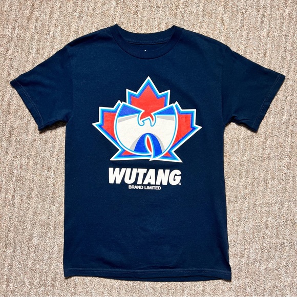 Wu Tang Brand Limited Maple Leaf Blue Jays Logo Navy T Shirt Small - Picture 3 of 7